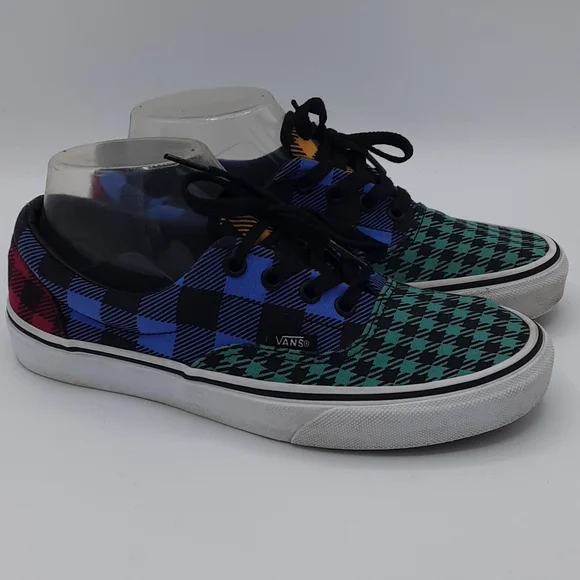 Vans Unisex Tartan Plaid Print Lace Up Skateboard Sneaker. - Picture 2 of 13
